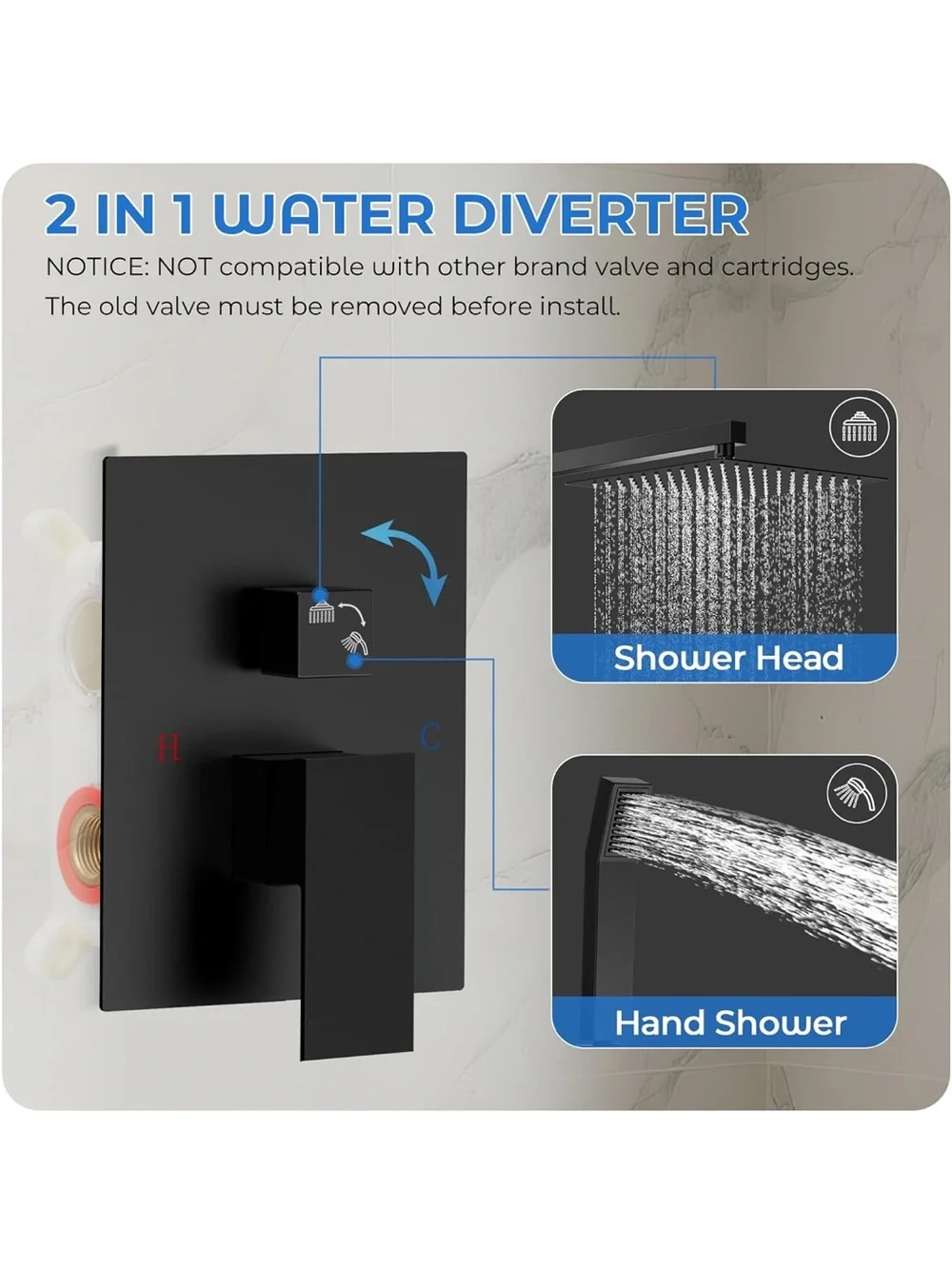 Black Shower Faucet Set 10